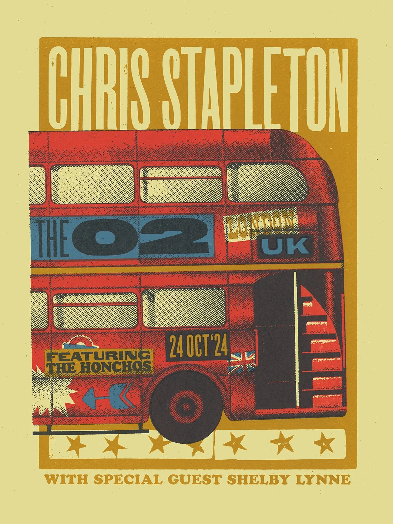 Chris Stapleton (O2 Arena) London Show Posters — Brad Vetter Design